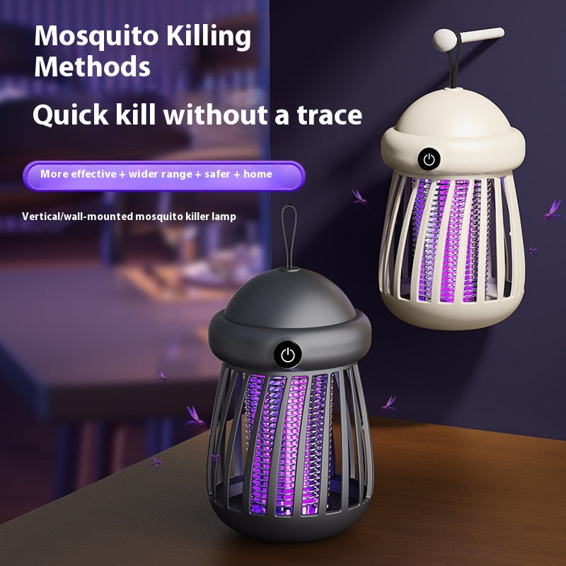 Mosquito killing lamps on a table with text about mosquito killing methods.