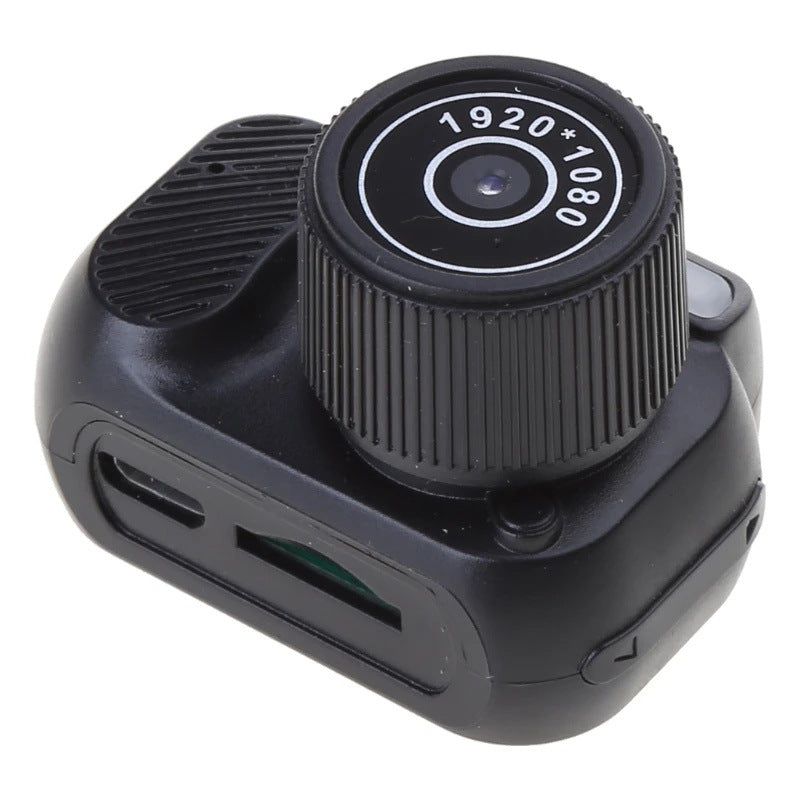 Black dashboard camera with lens and '1920x1080' text on a white background