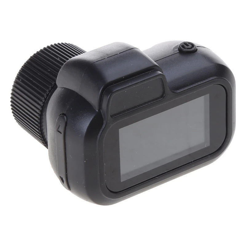 Black electronic device with a screen on a white background