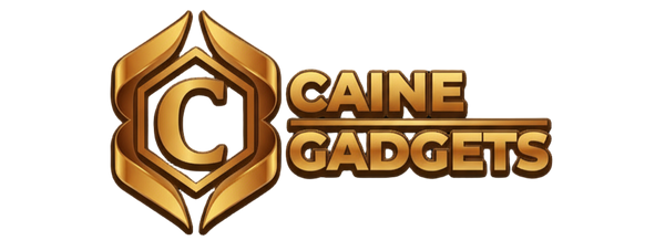 Caine Gadgets gold logo – smart home gadgets and electronics store